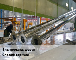 Оцинкование горячее для проката категории Шуруп